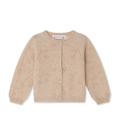 Bonpoint Kids' Cashmere Tibile Cardigan In Neutral