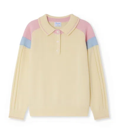 Bonpoint Kids' Cashmere X Guest In Residence Lynsey Polo Sweater In Green