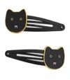 Bonpoint Jonna Cat-face Hair Clips In Black