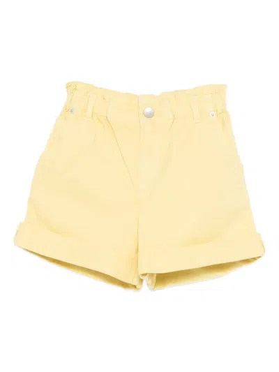 Bonpoint Kids' Cathy Cuffed Shorts In Yellow
