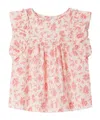 Bonpoint Celene Floral-print Cotton Blouse In Pink