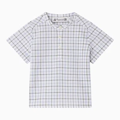 Bonpoint Cesari Green/grey Cotton Shirt