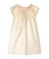 Bonpoint Charlotte Dress In Shiny Silk In White