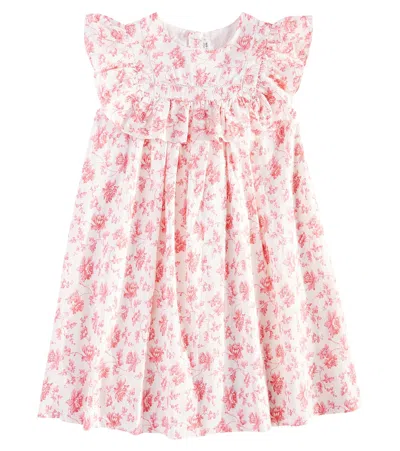 BONPOINT CHARLYNE RUFFLED FLORAL COTTON DRESS
