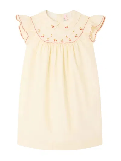 Bonpoint Charming Mini Shirt For Girls In Ecru