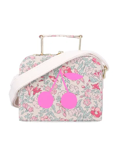 Bonpoint Charming Mini Suitcase Handbag - Perfect For Young Girls In Fl Framboise