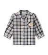 Bonpoint Check Print Shirt In Brown