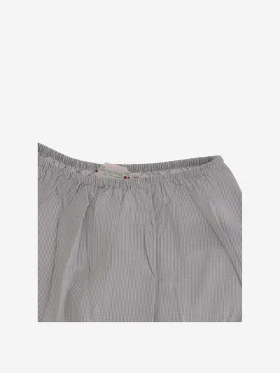 Bonpoint Checked Cotton Culottes In Gray