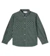 Bonpoint Checked Cotton Shirt In Green