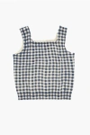 Bonpoint Checked Knitted Tank Top