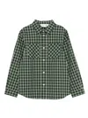 Bonpoint Checked Cotton Shirt In Green