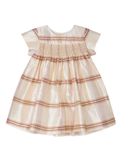 Bonpoint Babies' Checked-print Dress In Pink
