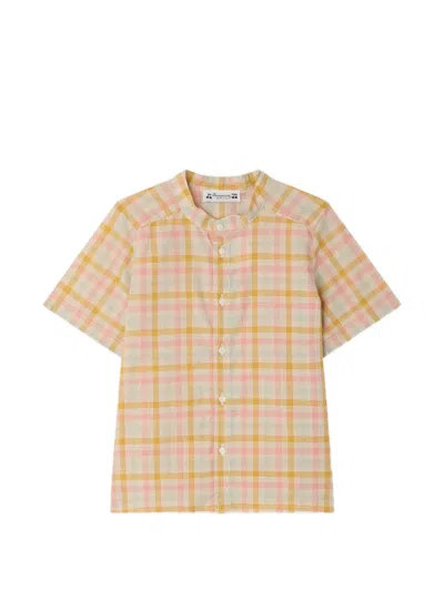 Bonpoint Kids' Checked Short-sleeve Shirt In Multi