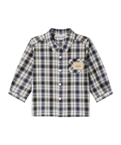 Bonpoint Checkered Shirt In Gray