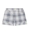 Bonpoint Checkered Shorts In Gray