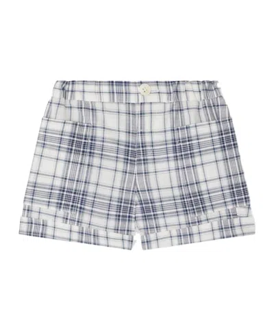 Bonpoint Checkered Shorts In Gray