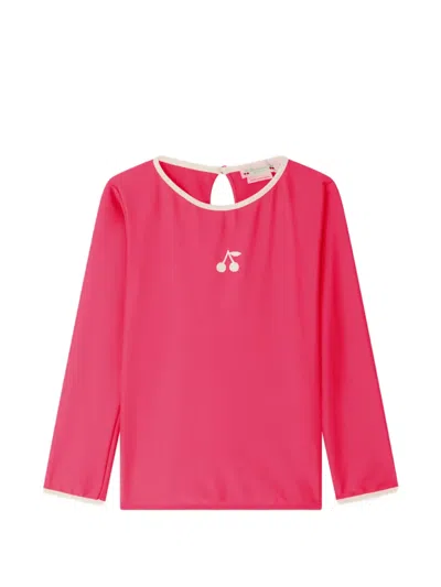 Bonpoint チェリー Uvカットtシャツ In Pink