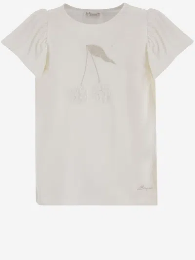 Bonpoint Cherry Appliqué T-shirt In Neutral