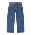 Bonpoint Cherry Embroidery Jeans In Brown