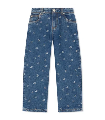 BONPOINT CHERRY-EMBELLISHED STRAIGHT JEANS