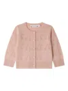 Bonpoint Cherry-pattern Button Cardigan In Pink
