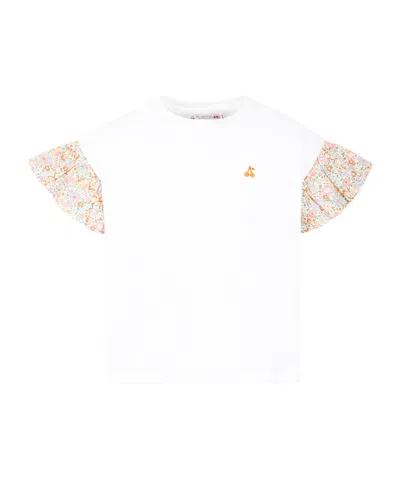 Bonpoint Cherry Pattern T-shirt In White