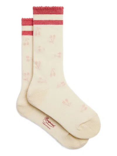 Bonpoint Kids' Cherry-print Socks In Neutral