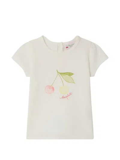 Bonpoint Kids' Cherry Print T-shirt In Neutral