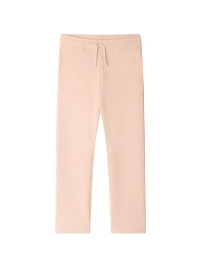 Bonpoint Kids' Cherry-embroidered Drawstring Track Pants In Pink