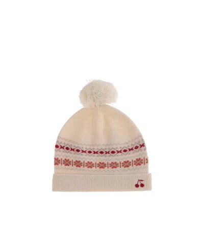 Bonpoint Cherry-motif Beanie Hat In Pink