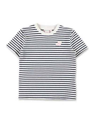 Bonpoint Chic Mini Cotton T-shirt For Girls In Blue