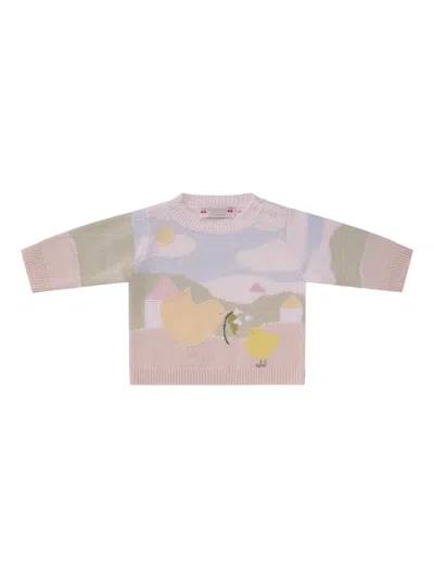 Bonpoint Babies' Chick-motif Sweater In Multi