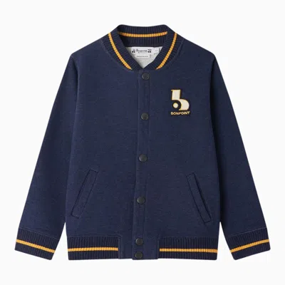Bonpoint Kids' Christopher Dark Blue Cotton Jacket