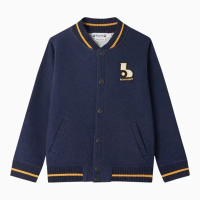 Bonpoint Kids' Christopher Dark Blue Cotton Jacket