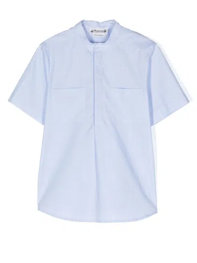 Bonpoint Kids' Cillian Short-sleeved Shirt In Blau