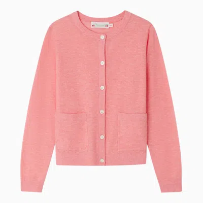 Bonpoint Clarisse Pink Linen-blend Cardigan
