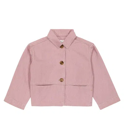 Bonpoint Kids' Clarity Denim Jacket In Lilas