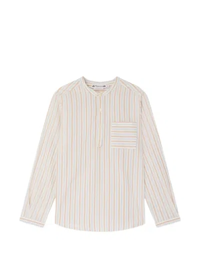 Bonpoint Kids' Claude Striped Shirt In Gold
