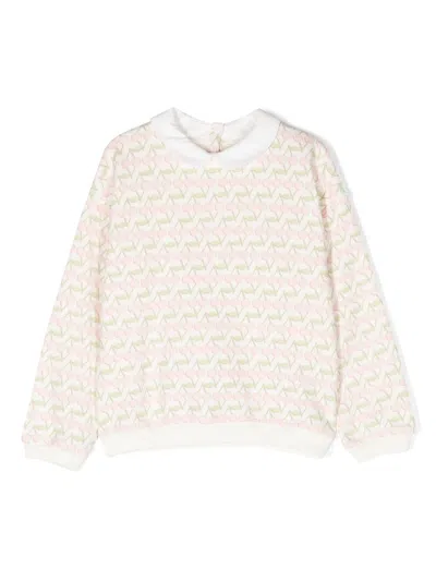 Bonpoint Kids' Claudine Cherry-print Sweatshirt In Pink