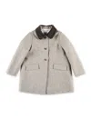Bonpoint Coat Collar Fur In Mastic Chine