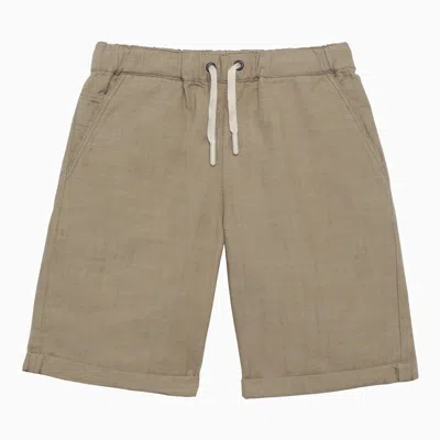 Bonpoint Conway Short Khaki Cotton In Beige