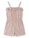 Bonpoint Agrume Floral-print Playsuit In Red