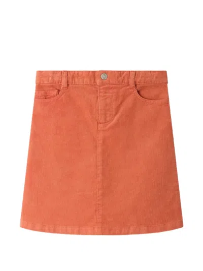 Bonpoint Kids' Corduroy A-line Skirt In Orange