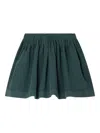Bonpoint Corduroy Gathered Skirt In Green