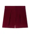 Bonpoint Pleated Corduroy Shorts In Red