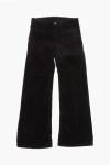 Bonpoint Corduroy Junon Bootcut Pants In Black