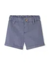 Bonpoint Corentin Straight-leg Cotton Shorts In Blue