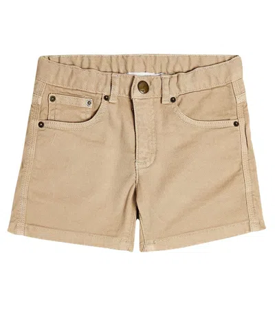 Bonpoint Kids' Corey Denim Bermuda Shorts In Sable