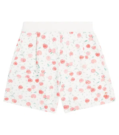 Bonpoint Kids' Cornelia Cherry-print Shorts In White