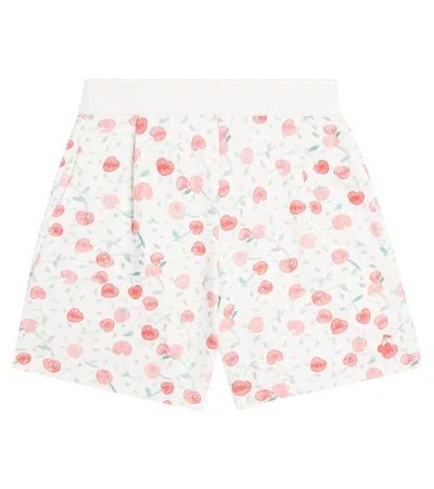 Bonpoint Kids' Cornelia Cherry 印花短裤 In White